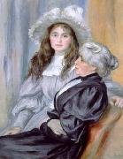 Portrait of Berthe Morisot and daughter Julie Manet,, Pierre-Auguste Renoir